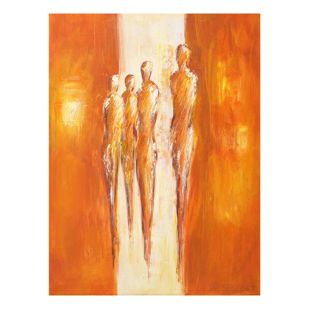 Tableaux de Petra Schüßler Quatre figures en orange 02