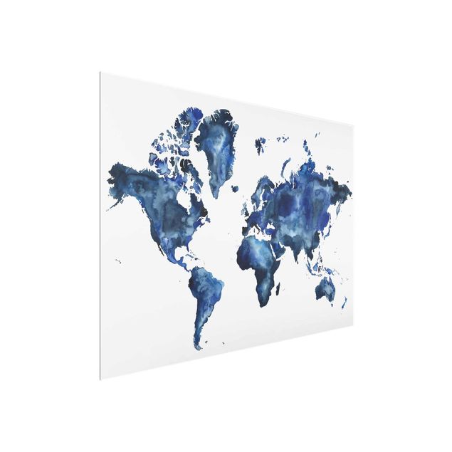 Tableaux mappemonde Carte du monde de l'eau claire