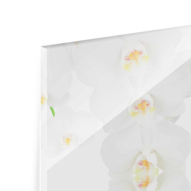 Tableaux en verre magnétique Spa Orchid - White Orchid
