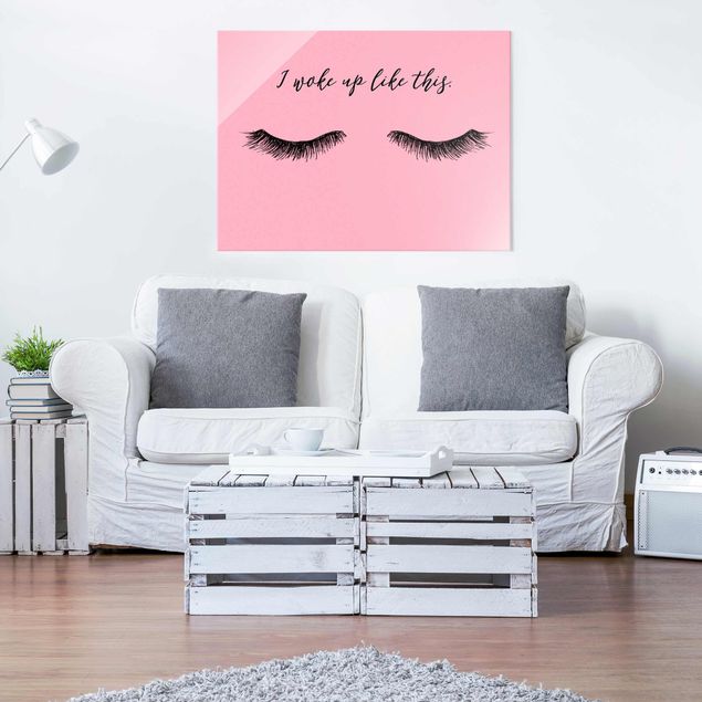 Tableaux moderne Eyelashes Chat - Wake Up