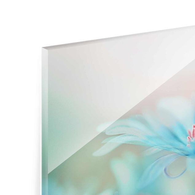 Tableaux en verre magnétique Fleurs délicates au pastel