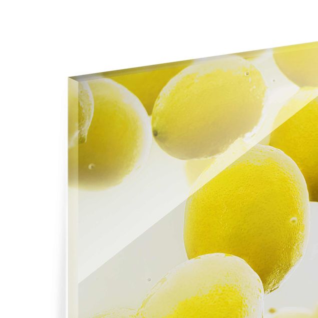 Tableau en verre - Lemons In Water