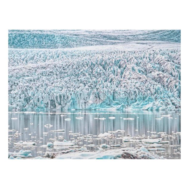 Tableau verre paysage Glacier en Islande