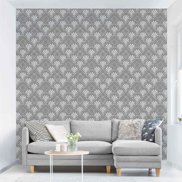 Papiers peints géométriques Glitter Look With Art Deko On Grey Backdrop