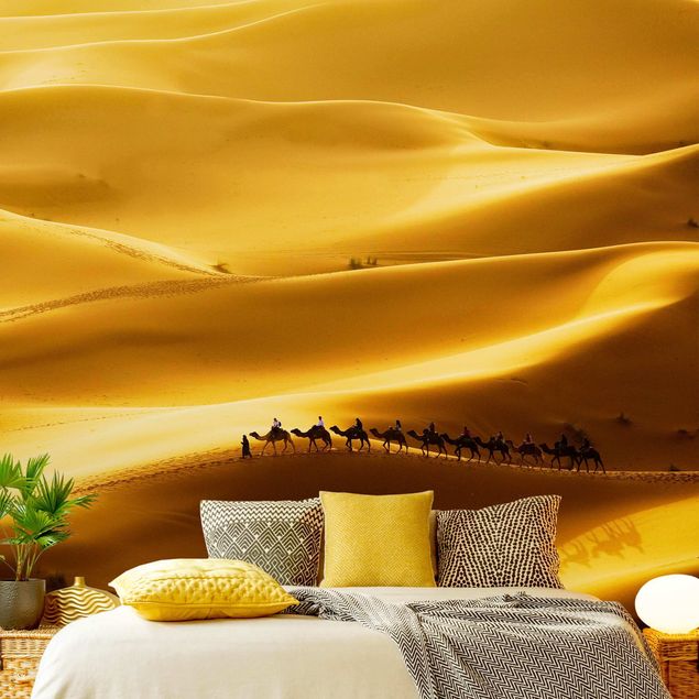 Papier peint désert Dunes d'or