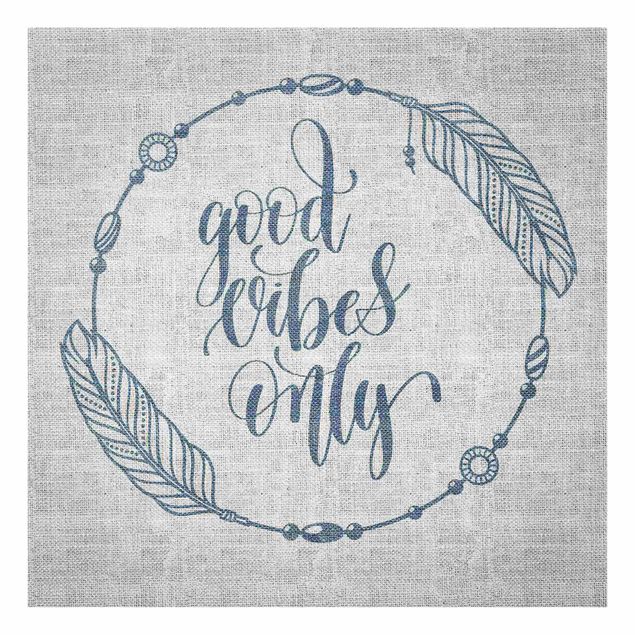 Tableau marron Good Vibes Only Linen Look