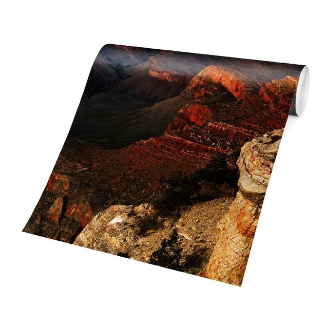 Papier peint orange Grand Canyon après le coucher du soleil