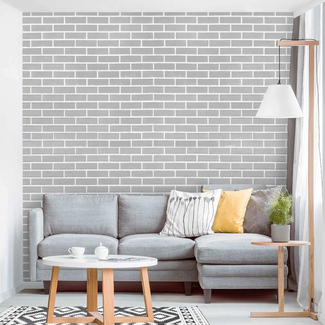 Papier peint moderne Gray Brick Wall