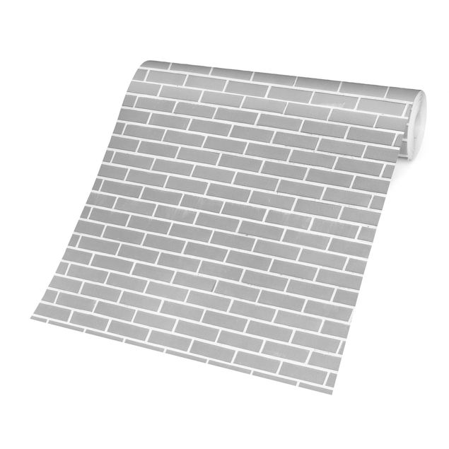Papier peint pierre      Gray Brick Wall