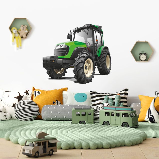 Stickers muraux tracteurs Gros tracteur vert