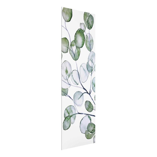 tableaux floraux Branche d'eucalyptus vert aquarelle