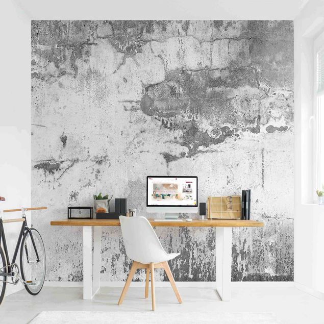 Papier peint moderne Mur en béton grunge gris