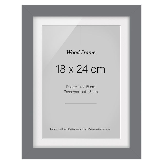 Cadre - Picture Frame Grey High 3: 4
