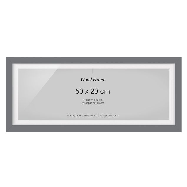 Cadre - Picture Frames Grey Panoramic Cross