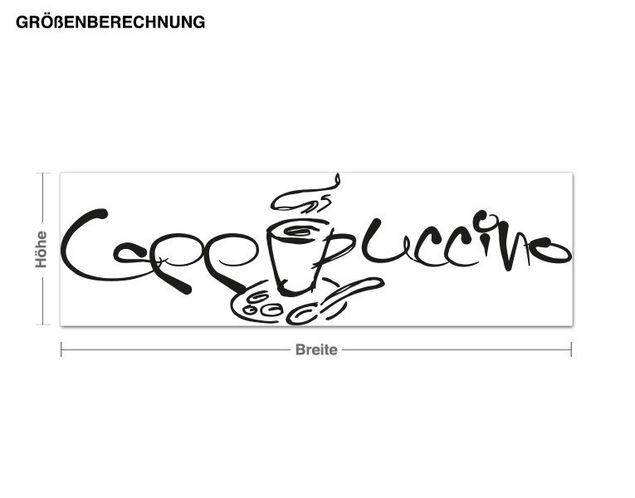 Décorations cuisine Cappuccino Lettering