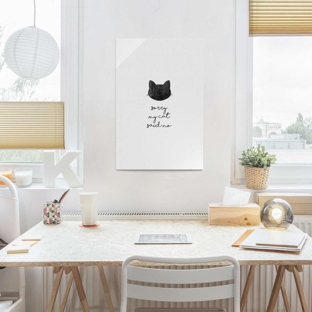Tableau moderne Pet Quote Sorry My Cat Said No