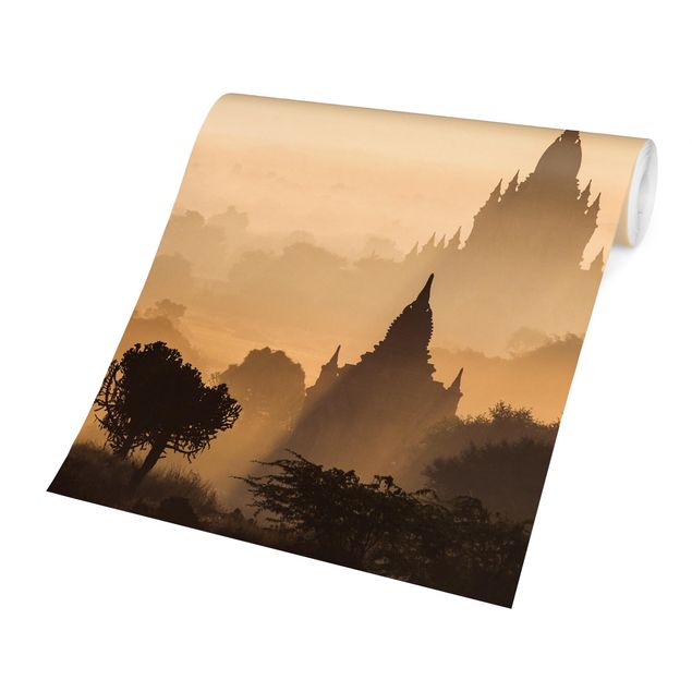 Papier peint panoramique Montgolfière dans le brouillard