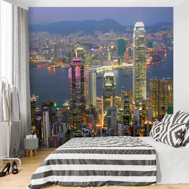 Papier peint architecture  Hong Kong Skyline