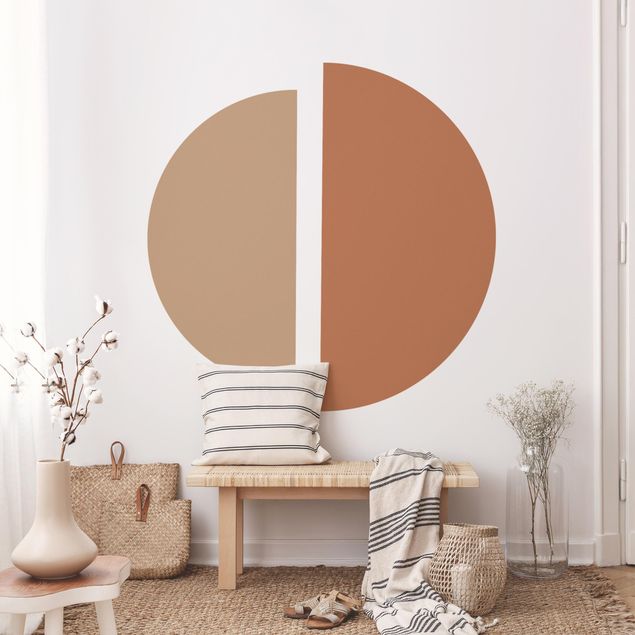 Sticker mural - Semicircle - Medium Brown
