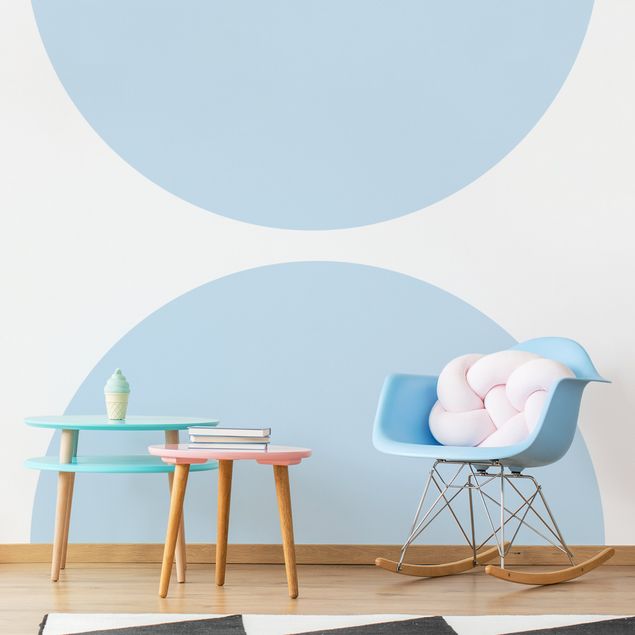 Sticker mural - Semicircle - Pastel Blue