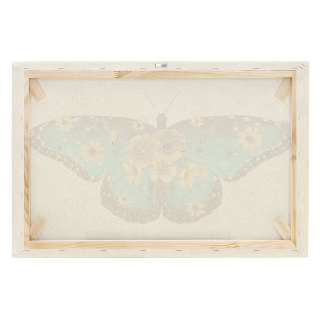 Tableaux Illustration -  Papillon Morpho Floral