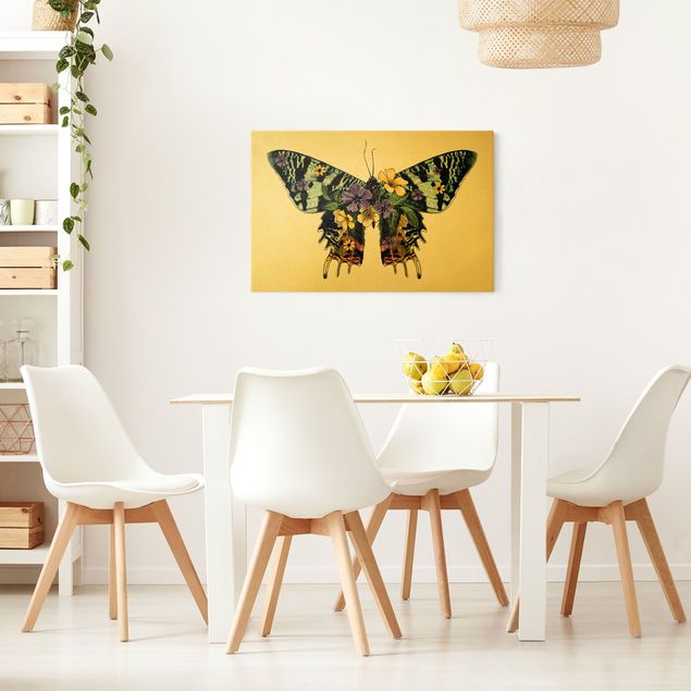 Tableau moderne Illustration Floral Madagascan Butterfly