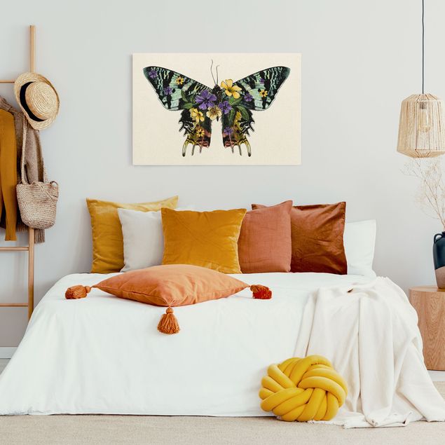 Cadre animaux Illustration -  Papillon de Madagascar Floral