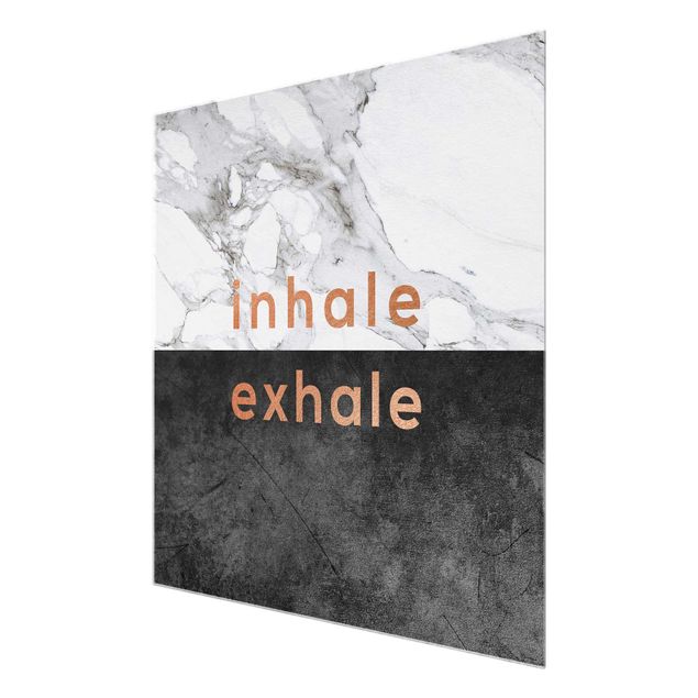 Tableaux muraux Inhale Exhale Cuivre et Marbre