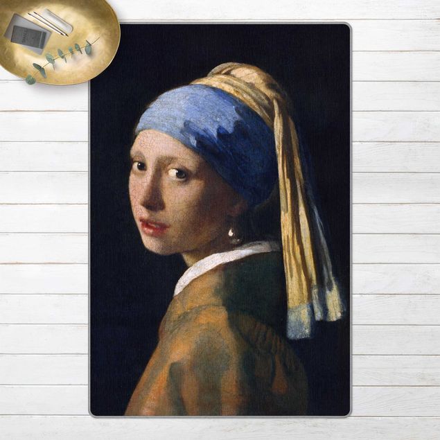 tapis modernes Jan Vermeer Van Delft - Girl With A Pearl Earring