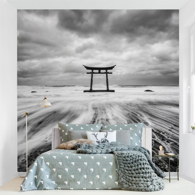 Papiers peints modernes Torii japonais dans l'océan
