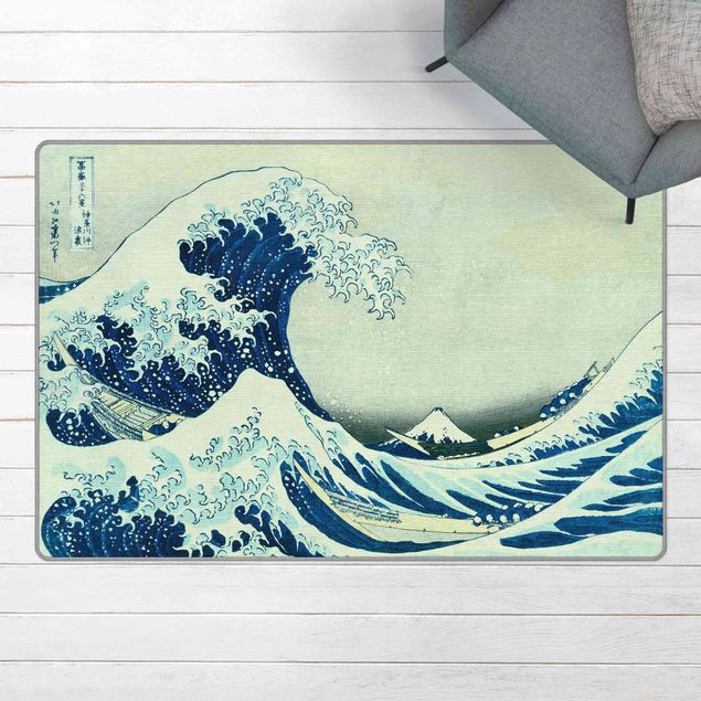 tapis modernes Katsushika Hokusai - The Great Wave At Kanagawa