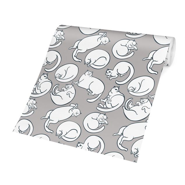 Tapisserie motif Cat Pattern In Grey