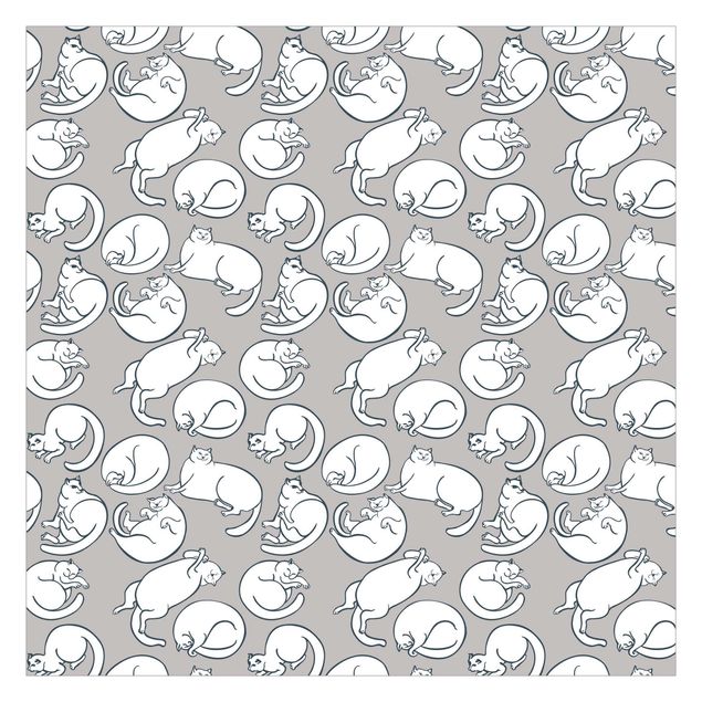 Tapisserie grise Cat Pattern In Grey