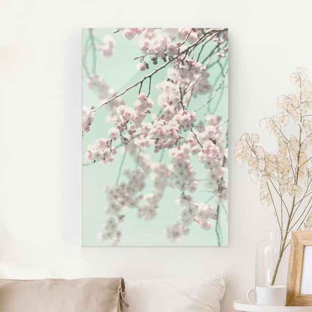 Déco mur cuisine Dancing Cherry Blossoms On Canvas