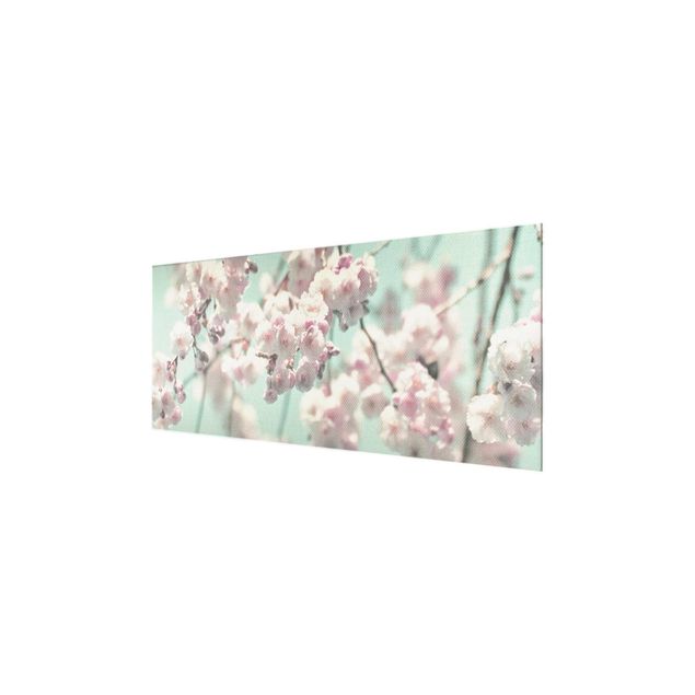 Tableaux en verre magnétique Dancing Cherry Blossoms On Canvas