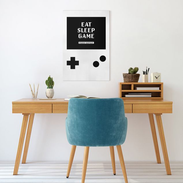 Tableau moderne Classical Gaming Console Eat Sleep Game Press Repeat