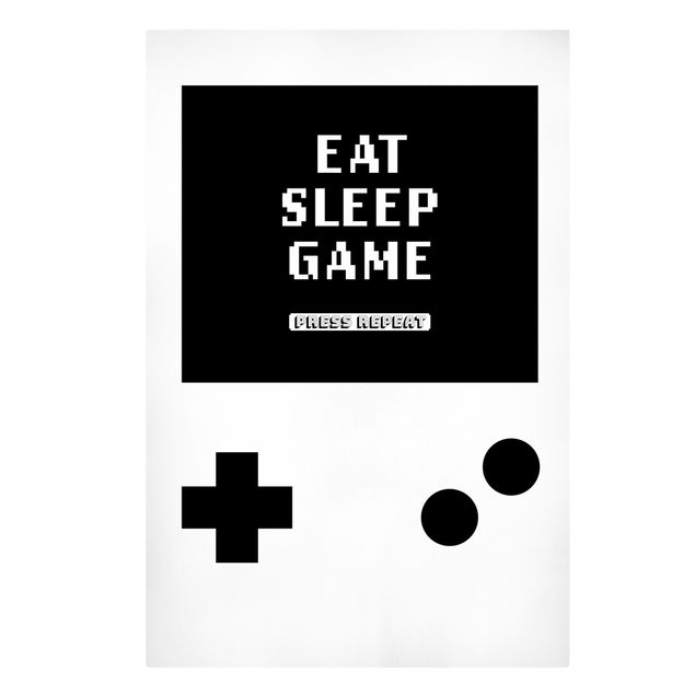 Tableau décoration Classical Gaming Console Eat Sleep Game Press Repeat