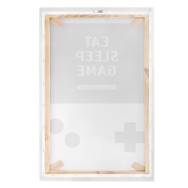 Tableau sur toile - Classical Gaming Console Eat Sleep Game Press Repeat