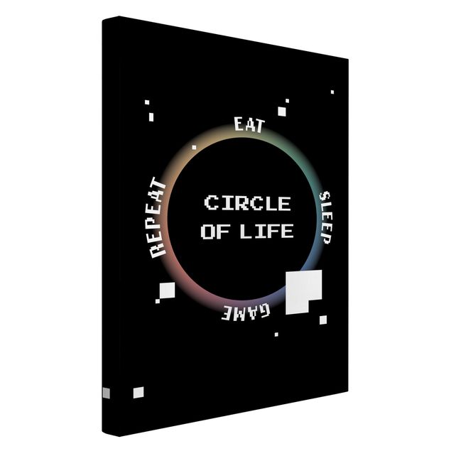Tableaux noir et blanc Classical Video Game Circle Of Life
