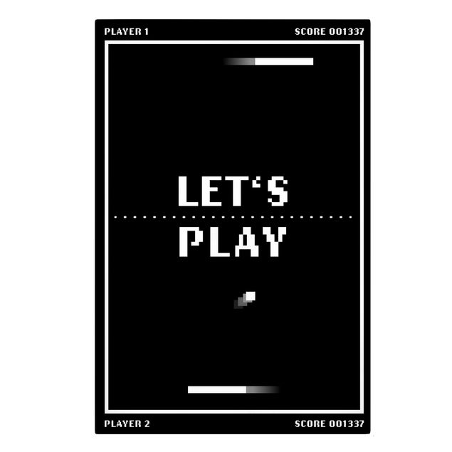 Tableaux muraux Classical Video Game In Black And White Let's Play