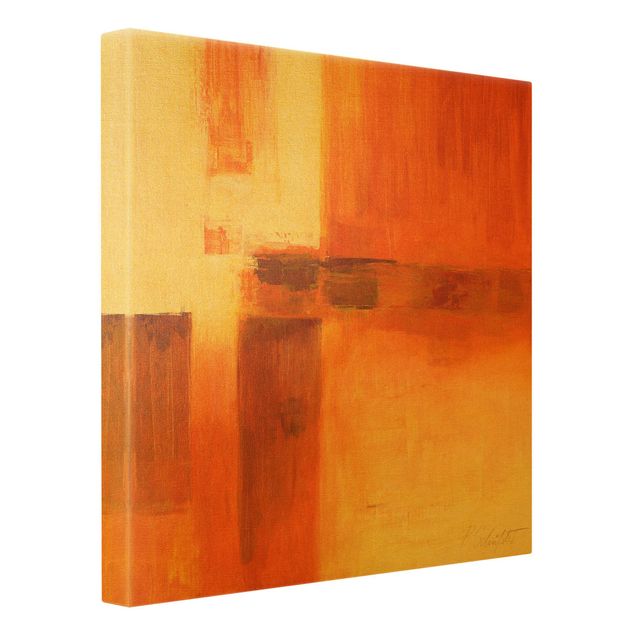 Tableaux de Petra Schüßler Composition en orange et brun 01