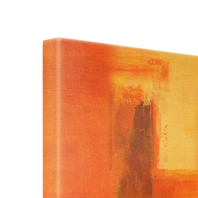 Tableaux de Petra Schüßler Composition en orange et brun 02