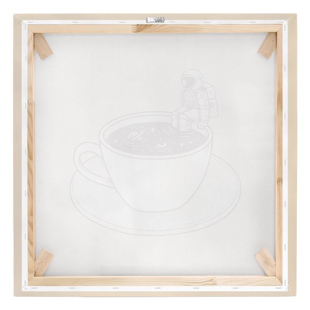 Impression sur toile - Cosmic Coffee - Carré 1x1