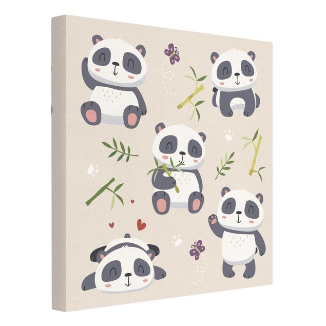 Impressions sur toile Pandas en peluche