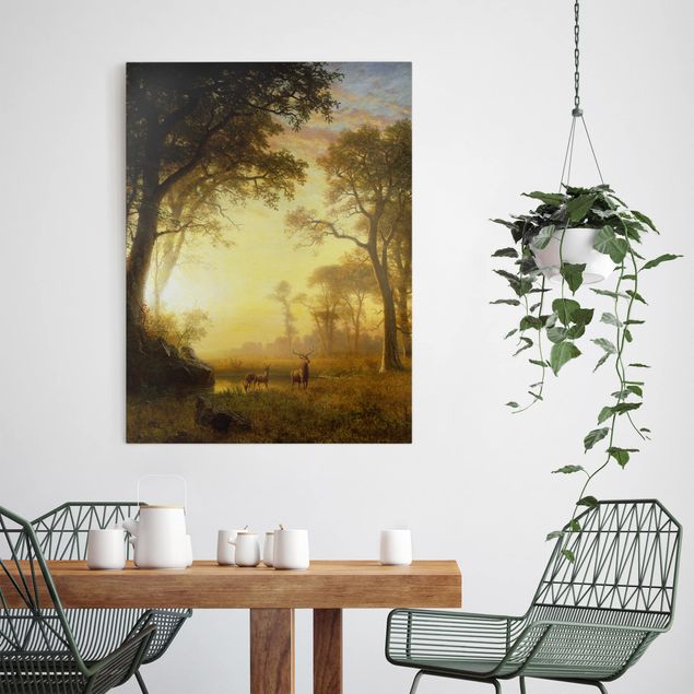 Tableau paysages Albert Bierstadt - Lumière dans la forêt