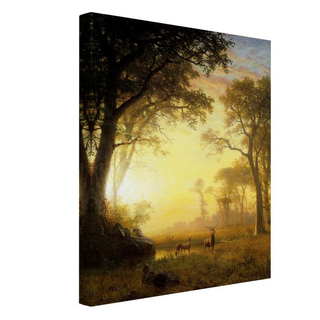 Tableau arbre Albert Bierstadt - Lumière dans la forêt