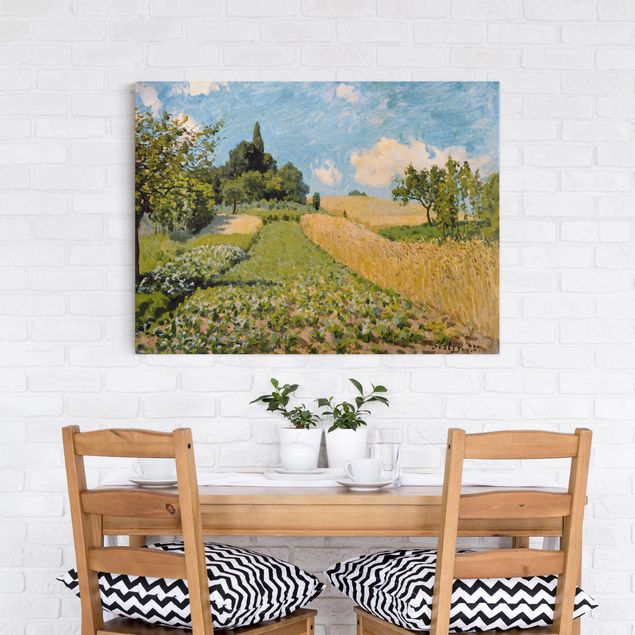 Tableau paysages Alfred Sisley - Paysage d'été avec des champs