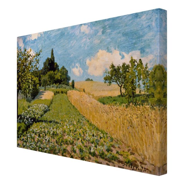 Tableau deco nature Alfred Sisley - Paysage d'été avec des champs