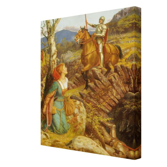 Tableaux reproductions Arthur Hughes - Le renversement du chevalier rouillé