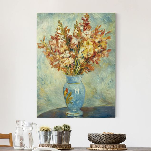 Décorations cuisine Auguste Renoir - Gaïeuls dans un vase bleu